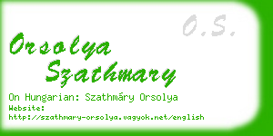 orsolya szathmary business card