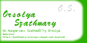 orsolya szathmary business card